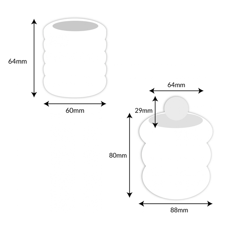 Two Bubble Pot Moulds