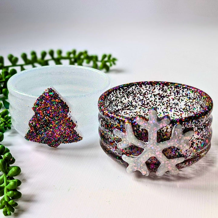Two Christmas Jar Moulds