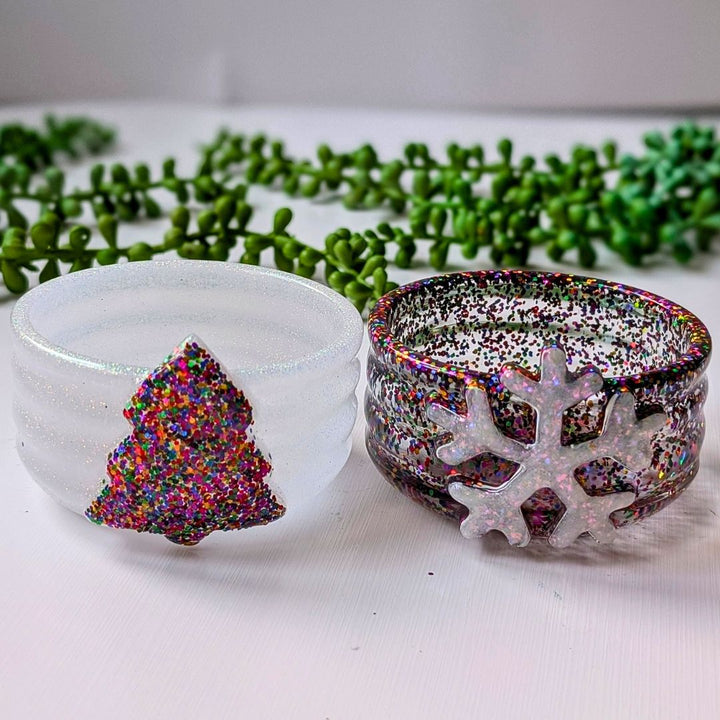 Two Christmas Jar Moulds
