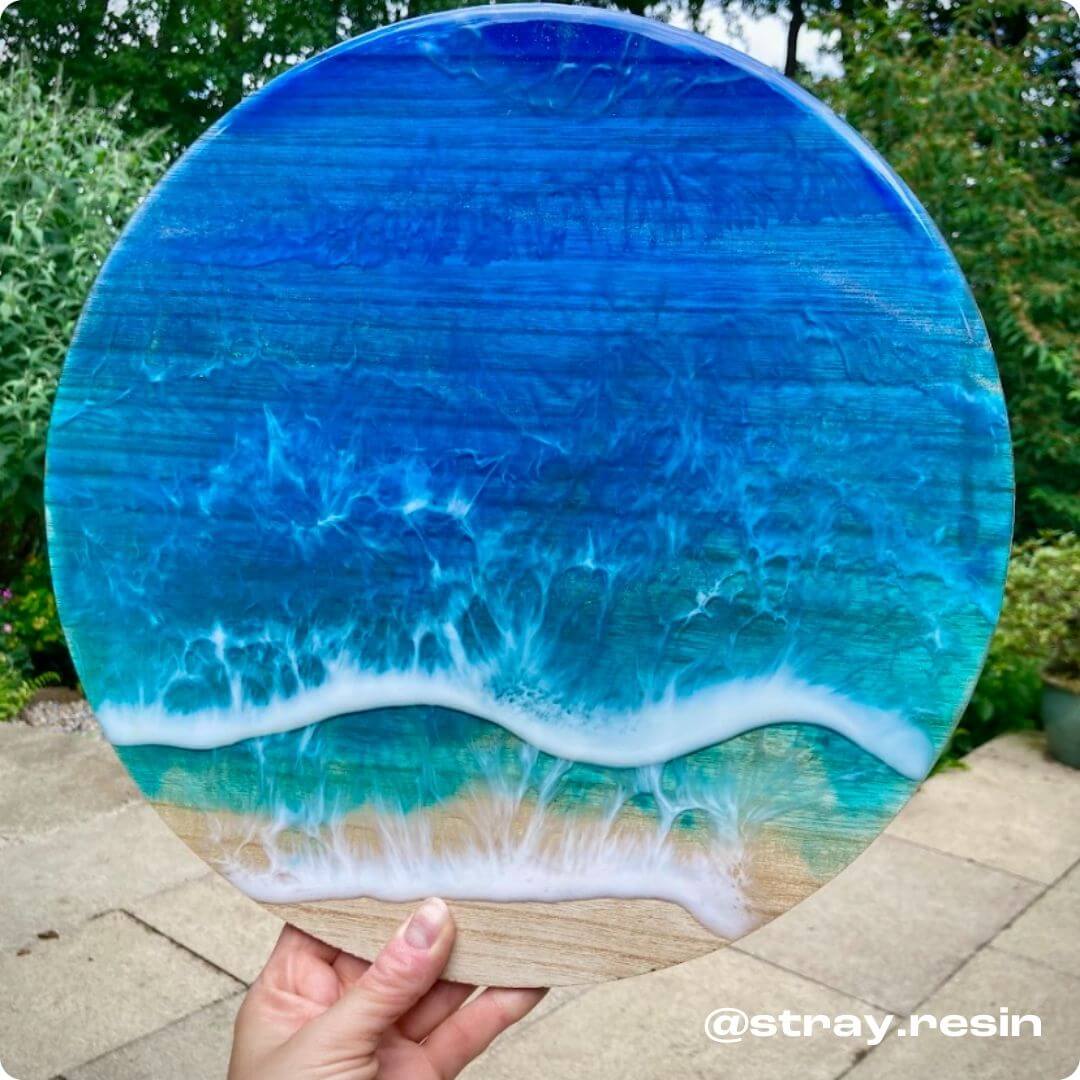 ocean wave resin art