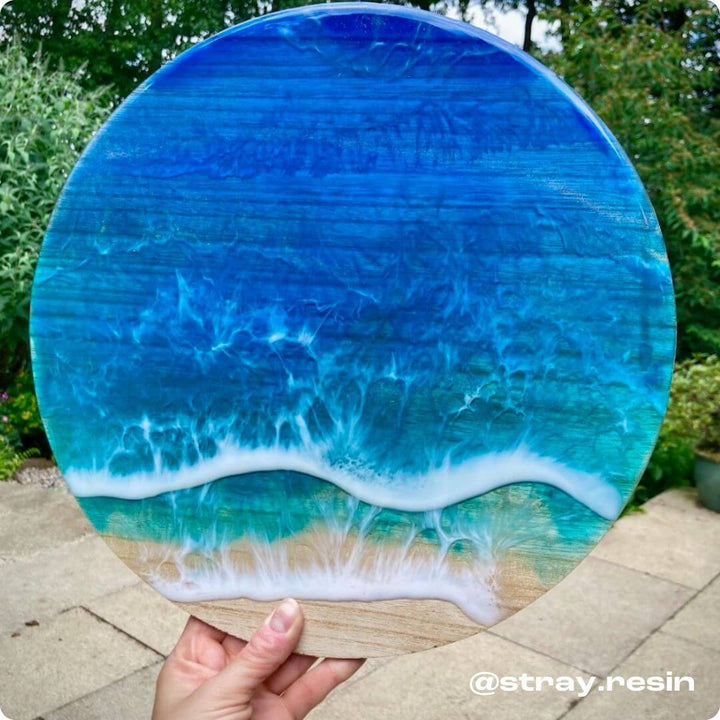 ocean wave coffee resin table