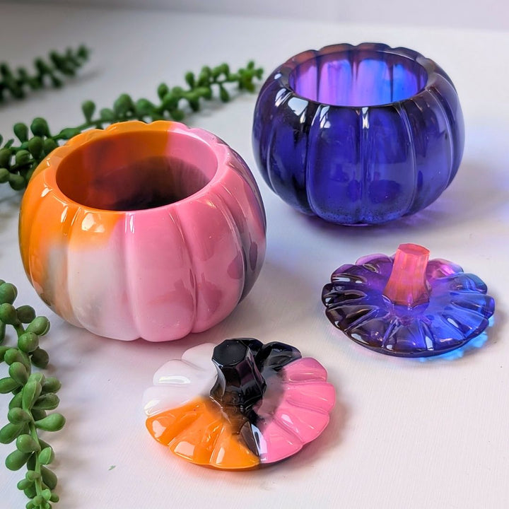 Two Pumpkin Pot Moulds