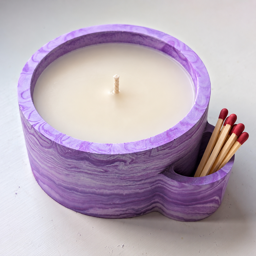 Candle Pot with Matchstick Holder Mould