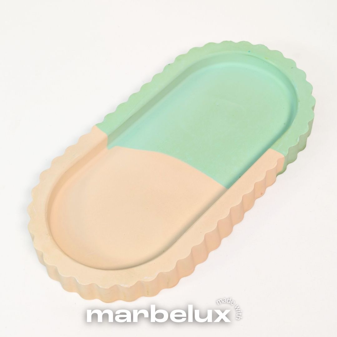 Striped Oval Tray Mould