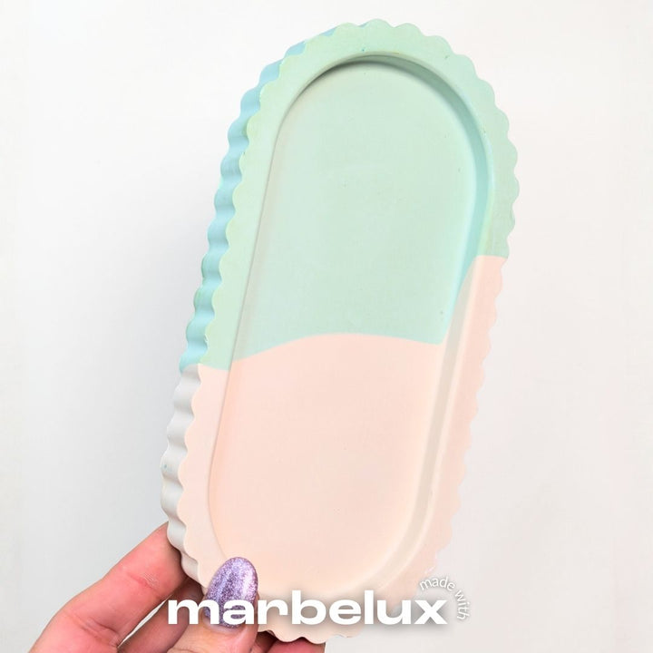 Striped Oval Tray Mould