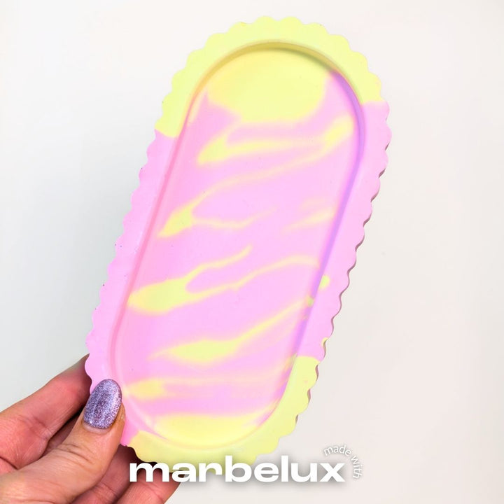 Striped Oval Tray Mould