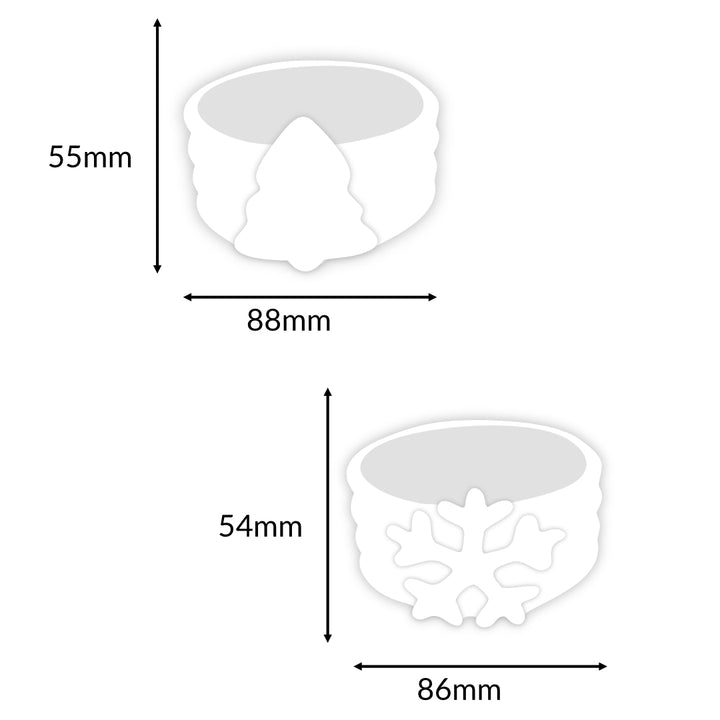 Two Christmas Jar Moulds