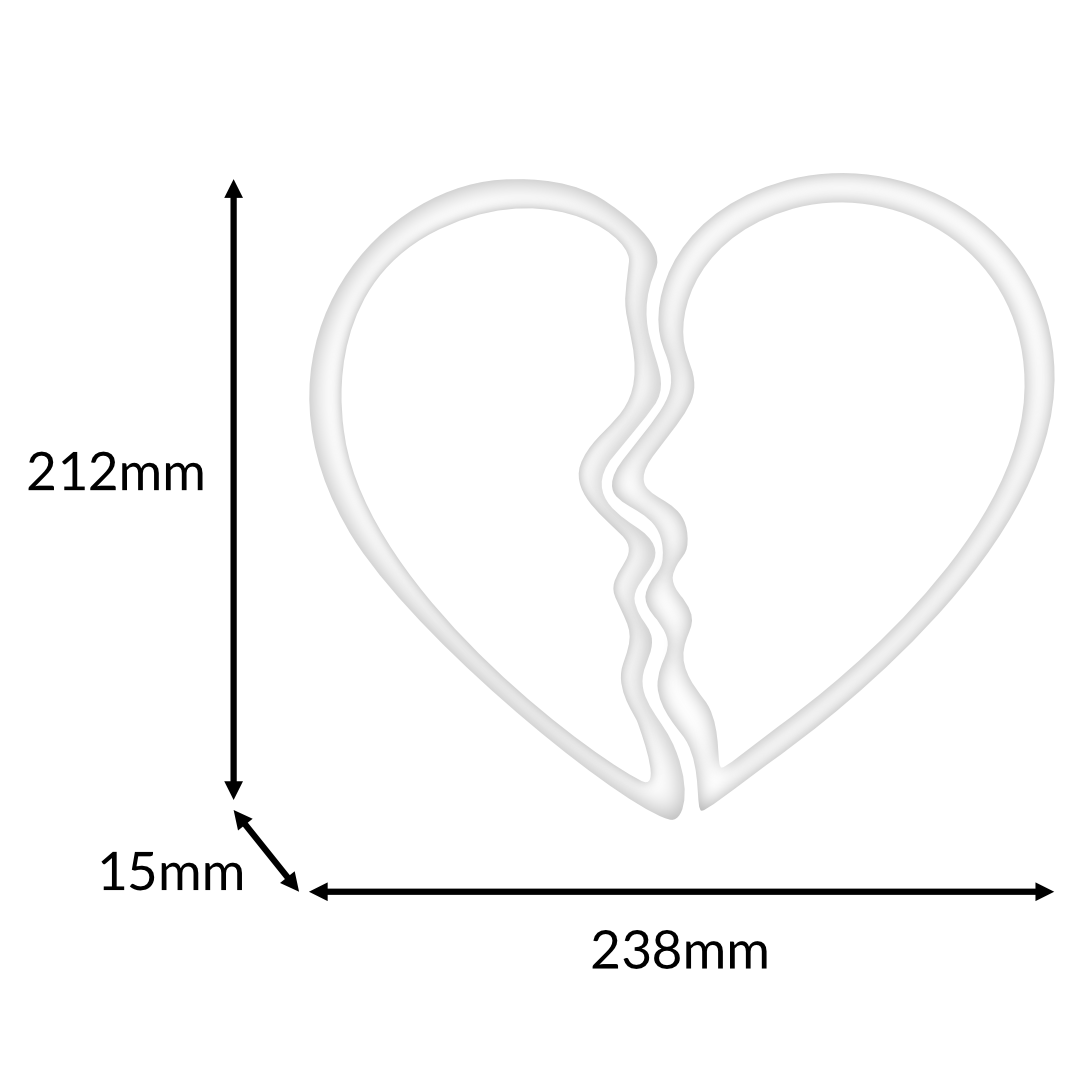 Broken Heart Tray Mould